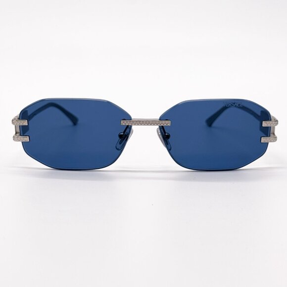 NEW VERSACE VE2274 1000/80 WOMEN SUNGLASSES MOD 2274 1000/80 BLUE VE2274 100080 - Picture 3 of 9